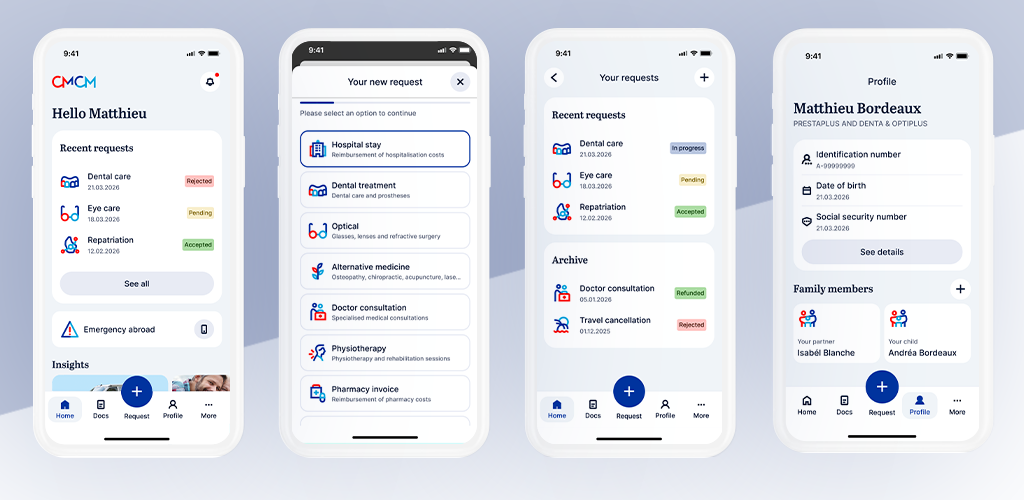 myCMCM screens